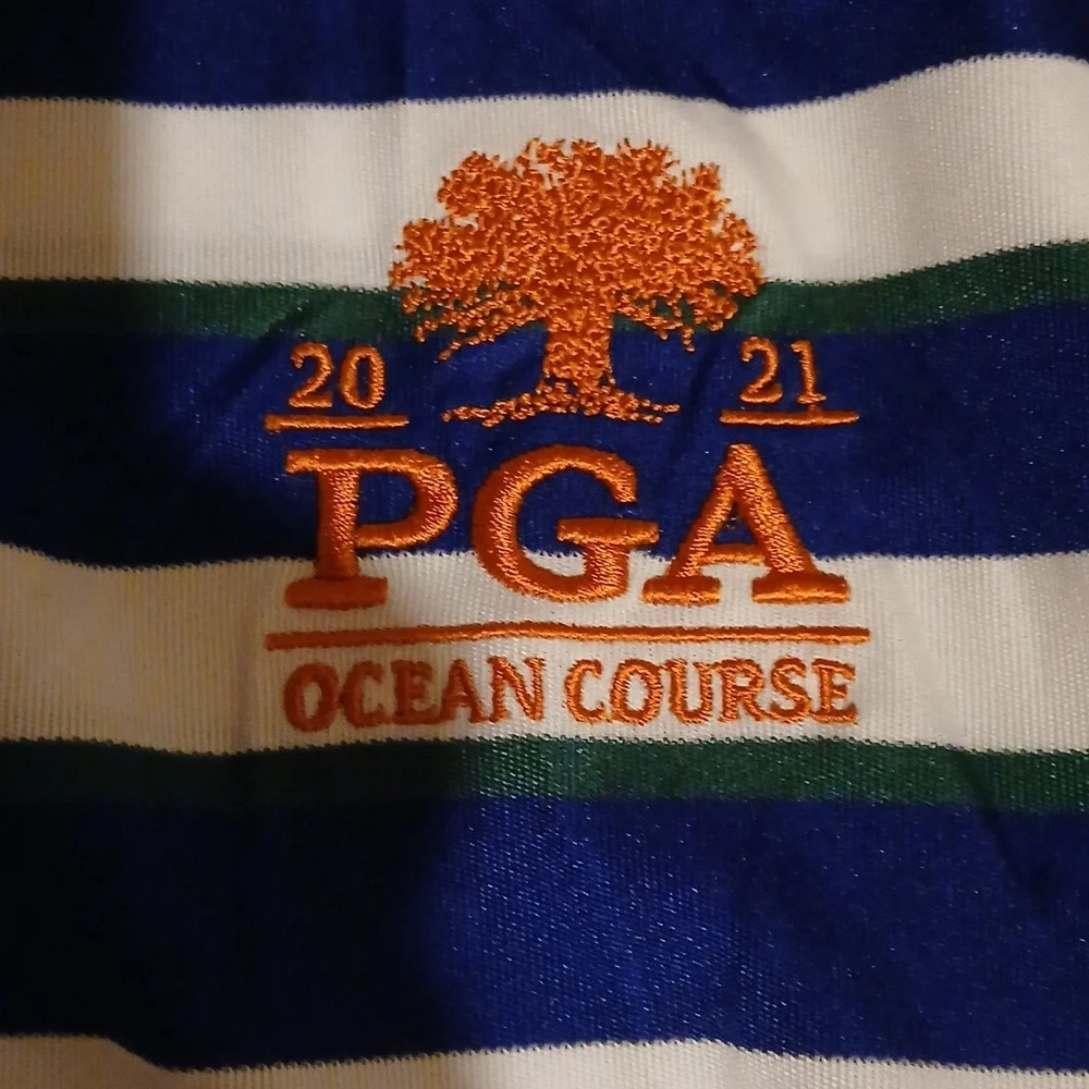 Ralph Lauren Blue and White Polo Golf Shirt